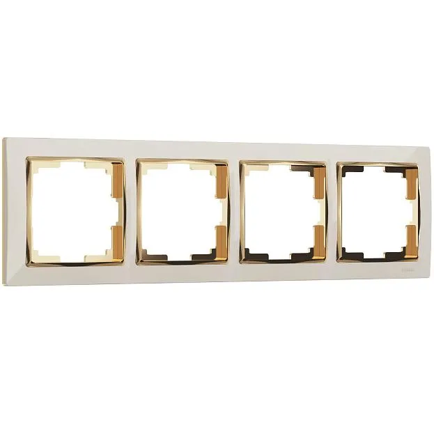 Рамка на 4 поста Werkel W0041932 (слоновая кость/золото) a051658 Snabb Рамка на 4 поста Werkel W0041932 (слоновая кость/золото) a051658 Snabb