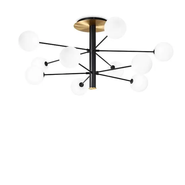 Потолочная люстра Ideal Lux 273693 COSMOPOLITAN PL10 NERO OTTONE Потолочная люстра Ideal Lux 273693 COSMOPOLITAN PL10 NERO OTTONE