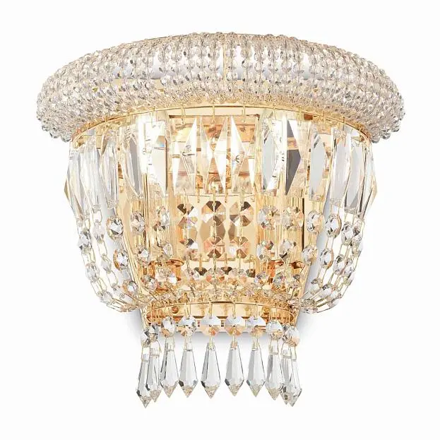 Настенный светильник Ideal Lux Dubai AP2 Ottone 201023 Настенный светильник Ideal Lux Dubai AP2 Ottone 201023