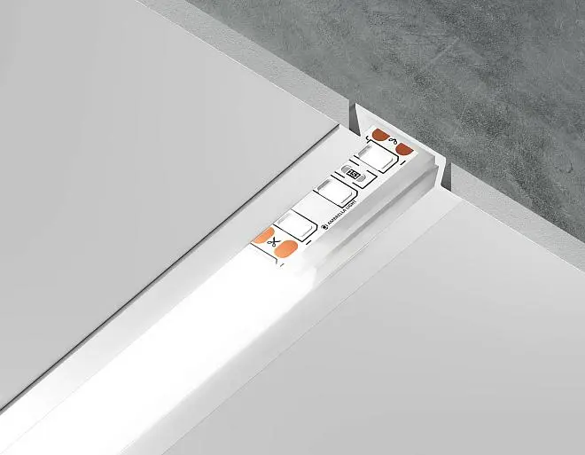 Алюминиевый профиль встраиваемый Ambrella light GP1001WH Alum Profile Алюминиевый профиль встраиваемый Ambrella light GP1001WH Alum Profile