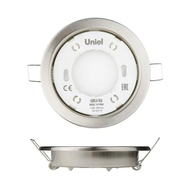 Точечный светильник Uniel GX53/H2 NICKEL 10 PROM Точечный светильник Uniel GX53/H2 NICKEL 10 PROM