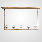 Люстра Rh Boule De Cristal Linear Chandelier 5 Bronze 240204-22 ImperiumLoft