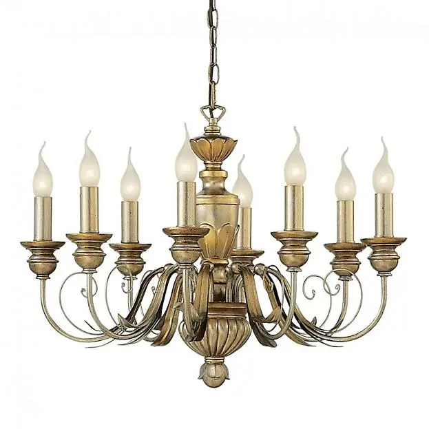 Подвесная люстра Ideal Lux FIRENZE SP8 ORO ANTICO (DORA SP8) 020839 Подвесная люстра Ideal Lux FIRENZE SP8 ORO ANTICO (DORA SP8) 020839