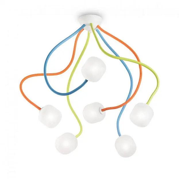 Потолочная люстра Ideal Lux 174976 OCTOPUS PL6 COLOR Потолочная люстра Ideal Lux 174976 OCTOPUS PL6 COLOR